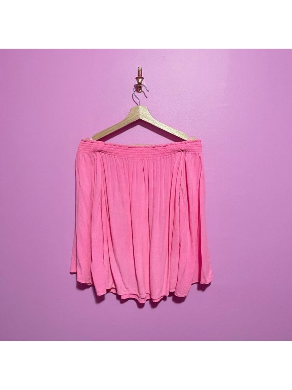 Lilly Pulitzer Nita Top Women’s‎ Small Tiki Pink Off-Shoulder Bell Sleeve Blouse - Picture 5 of 6